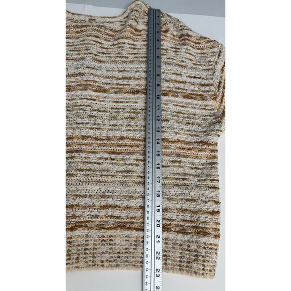 St. John Women’s Wool Blend Beige Cream Tweed 3/4 Sleeves Button Up Cardigan - Picture 8 of 8